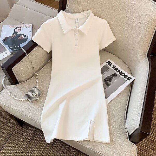 White mini dress