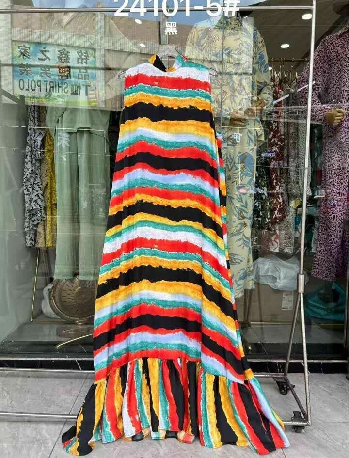 Robe Maxi Multicolore Élégante