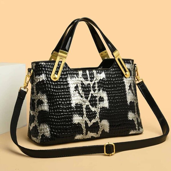 Sac à main en cuir texturé