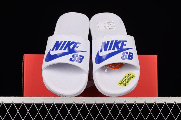 Sandales homme neuves Nike SB One Slide taille 12 noir blanc