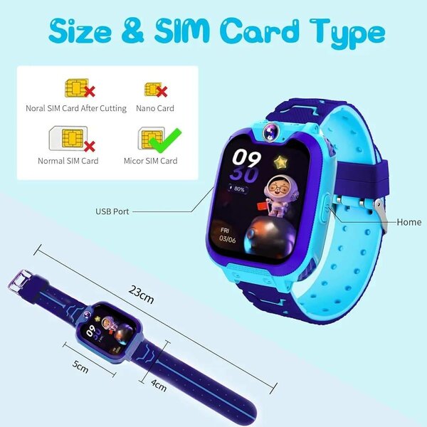 Montre intelligente pour enfants pour garçons et filles Mont