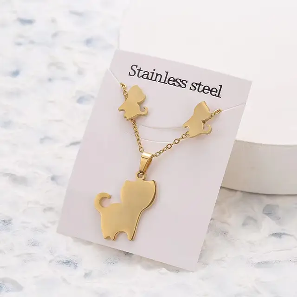 Collier inox papillon