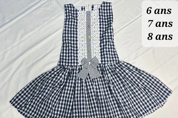 Robe d'ecole carreaux 6-8 ans