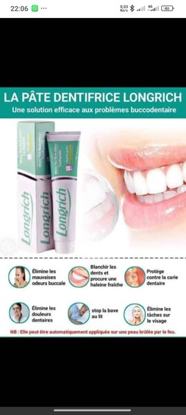 Dentifrice Longrich Blanchissant