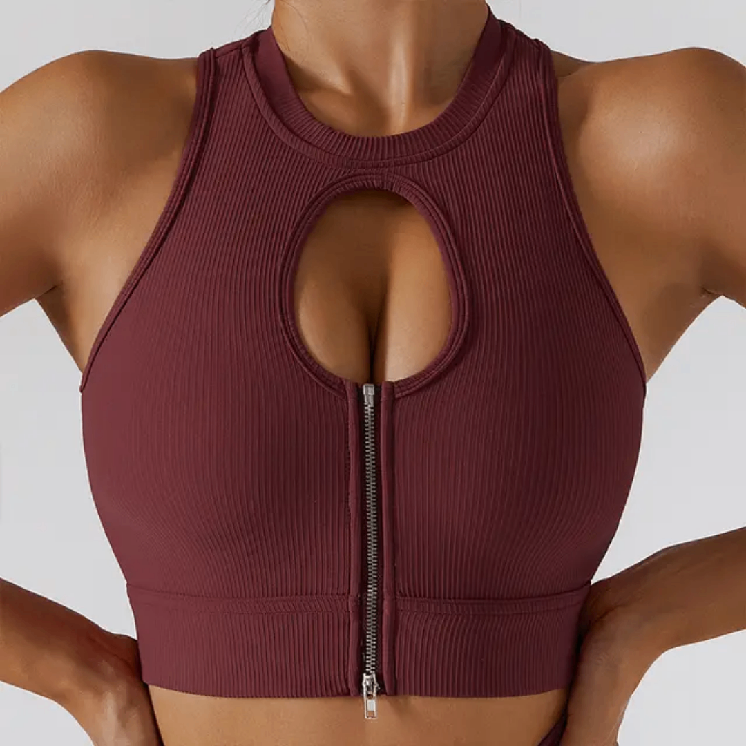 Débardeur Zippé Femme Glamour