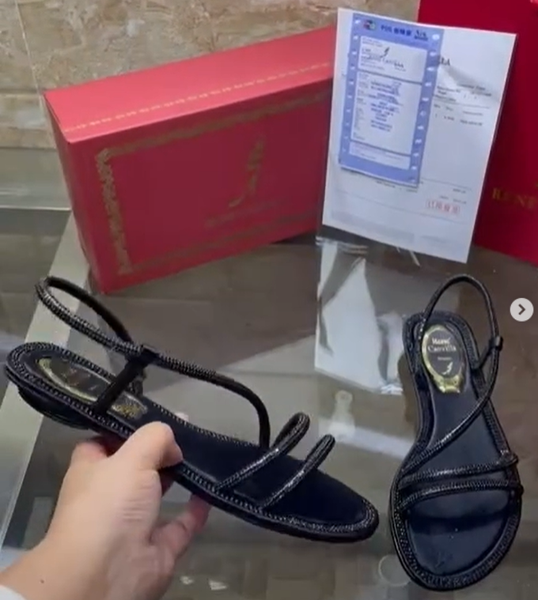 black sandals