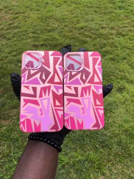 Pink geometric cases