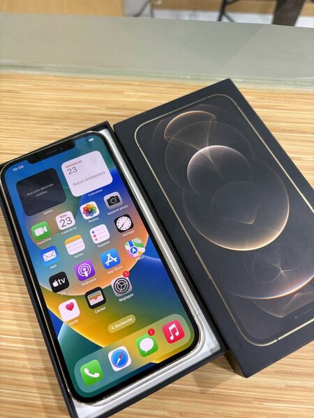 iphone 12 pro MAX 128giga deux puces arrière fissuré prix: 1