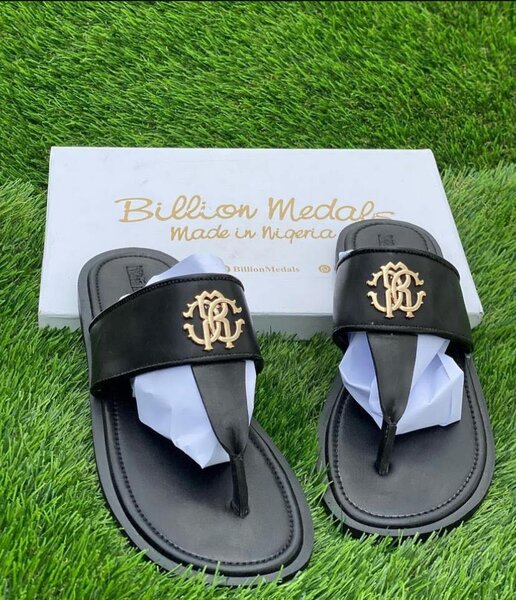 Leather slippers