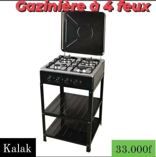 GAZINIÈRE 4 FOYERS 4 pieds 