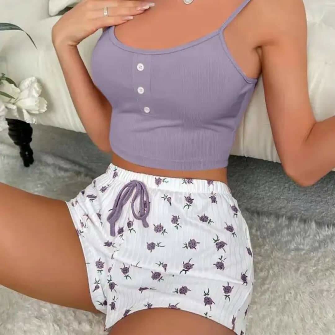 Ensemble pyjama floral femme