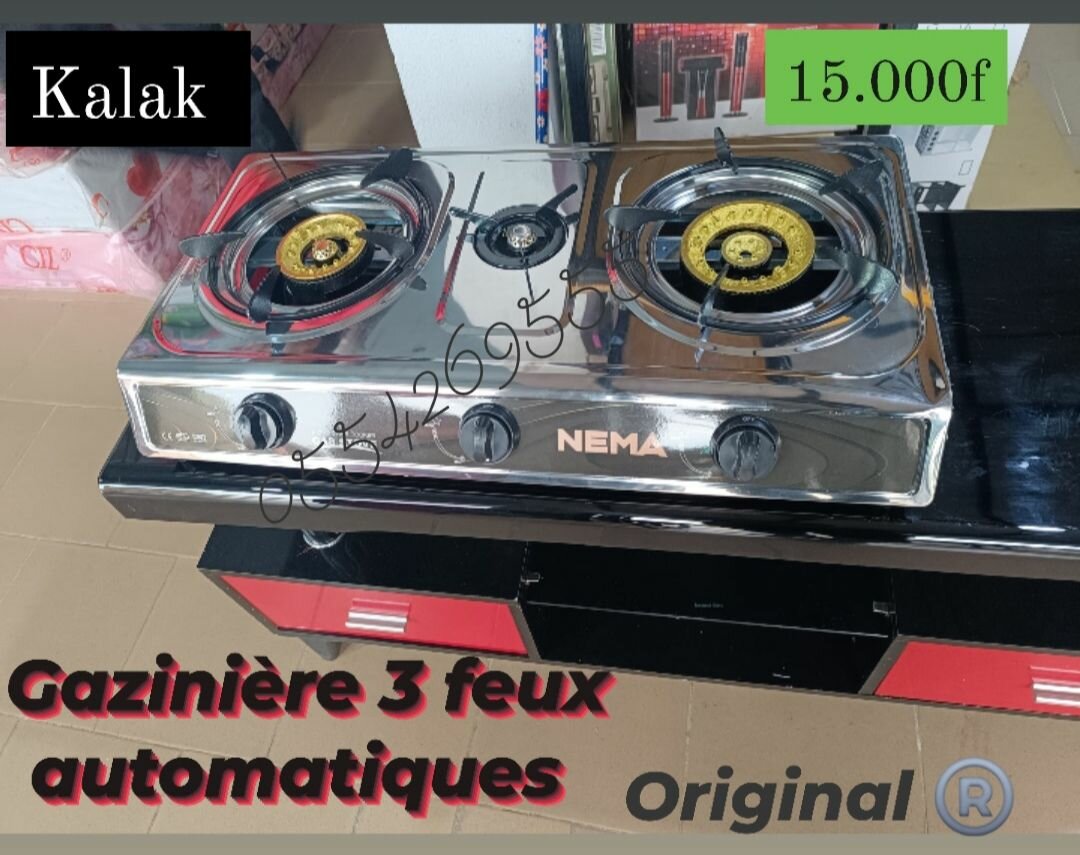 Cuisinière à gaz 3 feux