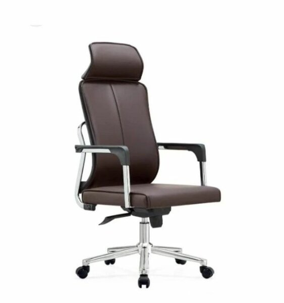 Office Swivel Leather Chair - Black