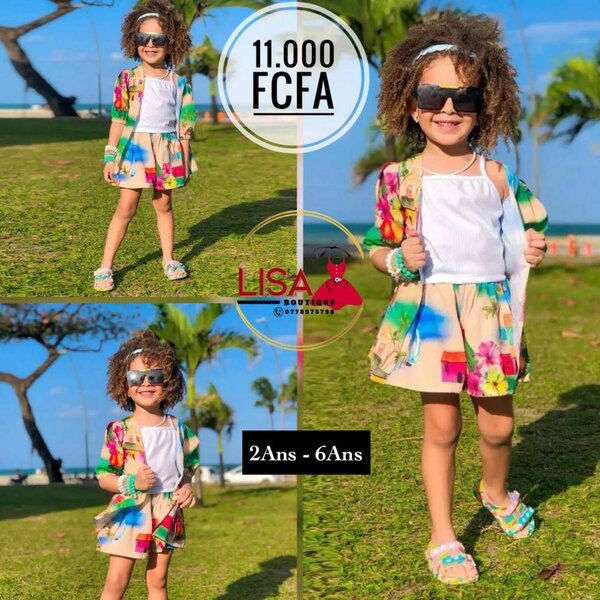 Ensemble 3 pièces jupe culotte