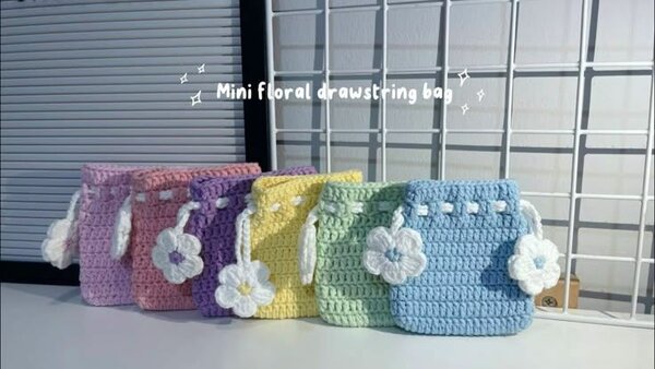 Pochettes crochet fleurs