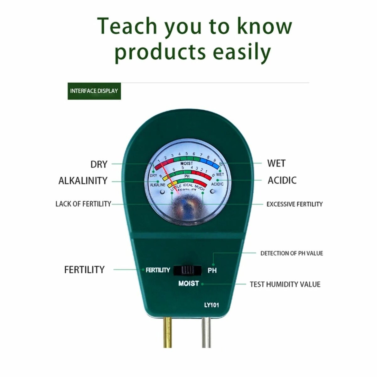 Original Three in One Soil Tester (Ph, Fertility, Moisture