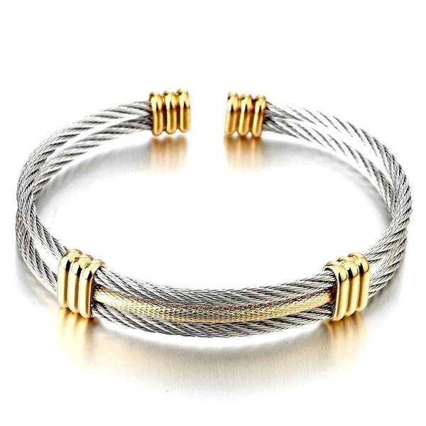 Bracelet rigide en acier inoxydable