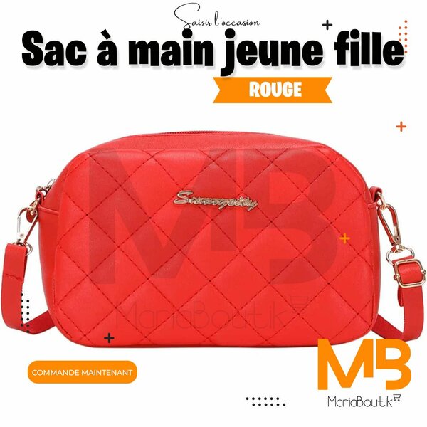 Bandoulière rouge en losange