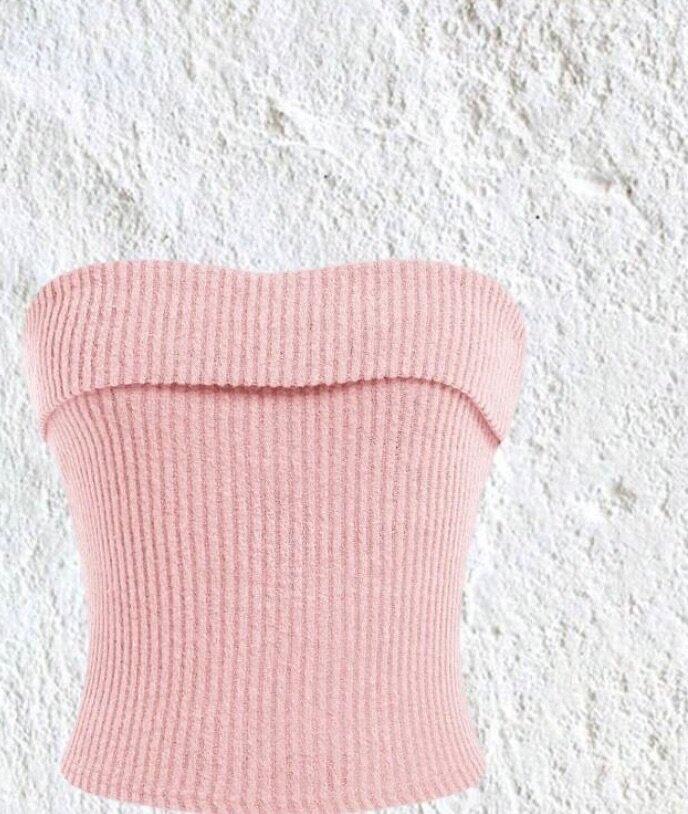 Crop/bustier rose