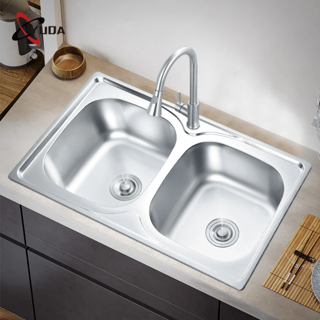 Evier de cuisine double bacs inoxydable