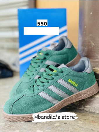 green sneakers