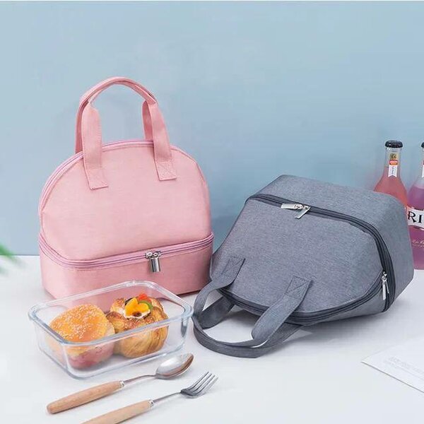 Double layer lunch bag
