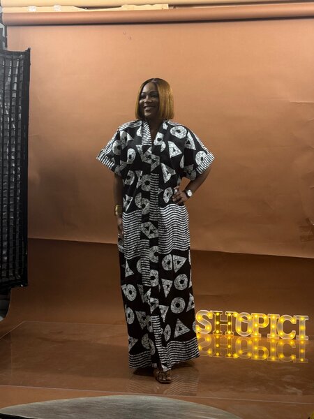 Boubou Ankara - Blanc & Noir