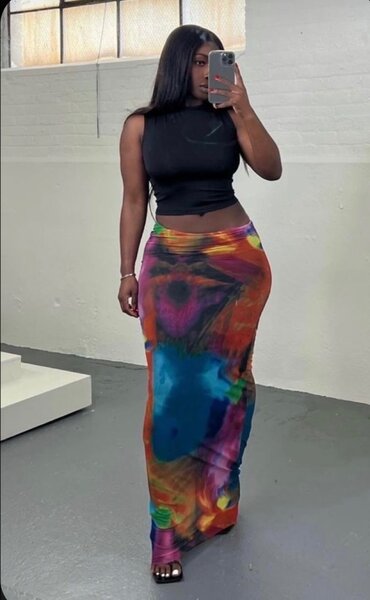 Straight maxi skirt