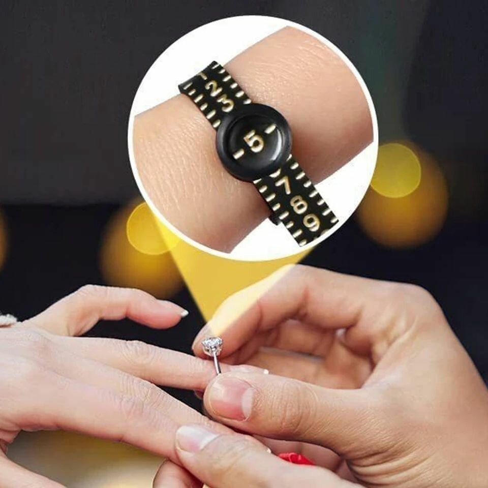 Finger measurements for ring sizes