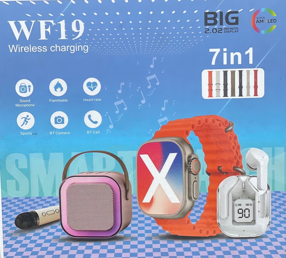 Montre intelligente WF19 7-en-1