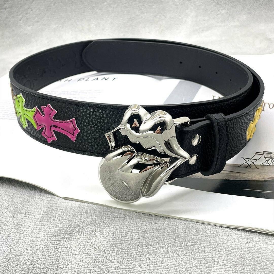 Ceinture en cuir avec boucles tendance