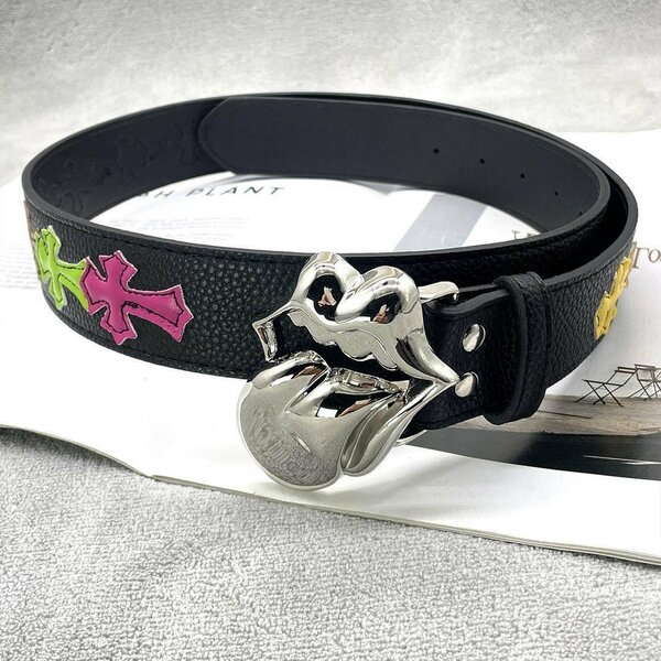 Ceinture en cuir avec boucles tendance