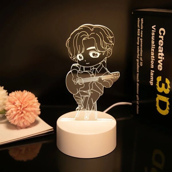VEILLEUSE 3D  Lampe de nuit LED gravée en acrylique,