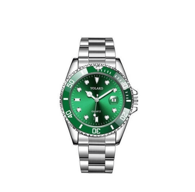 Montre Verte Quartz Acier Inox