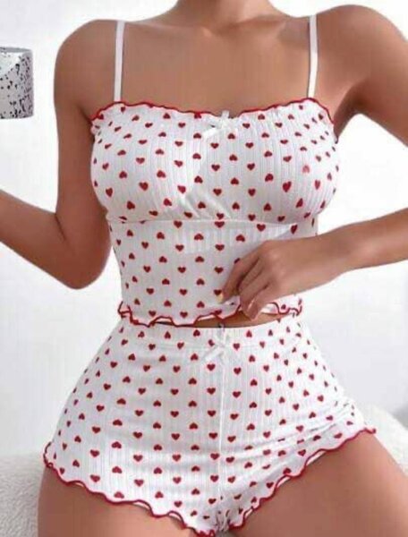 Pyjama femme cœur doux