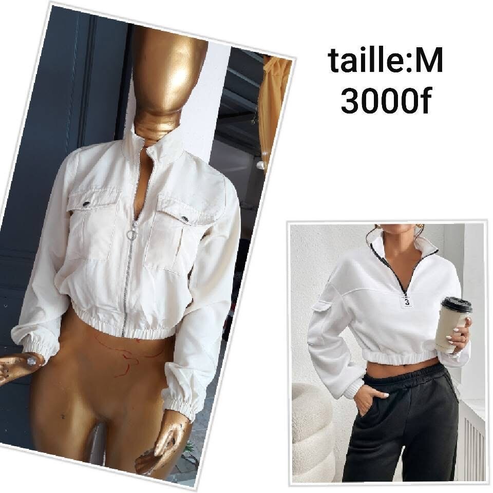 Veste courte blanche chic