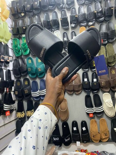 black slippers