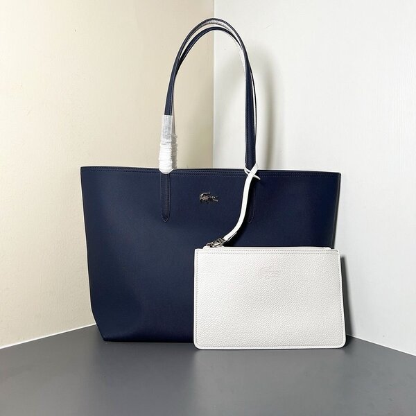 Lacoste réversibles bleu blanc