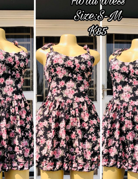 Robe noir rose 