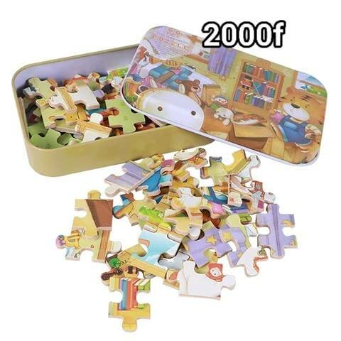 puzzle dans une boîte en métal