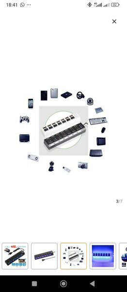 Hub USB 7 ports avec LED