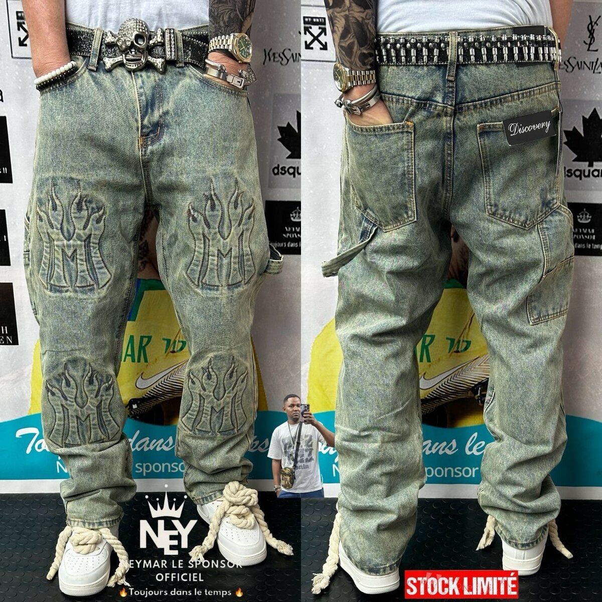 Jean homme style streetwear