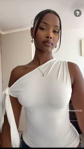 Top asymétrique blanc