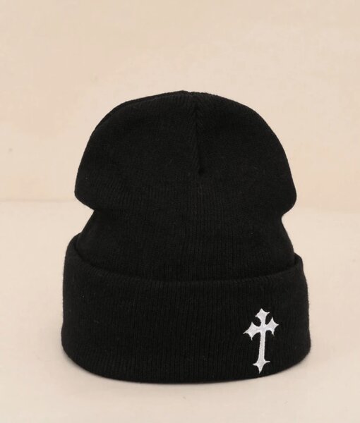 Bonnet en laine avec croix