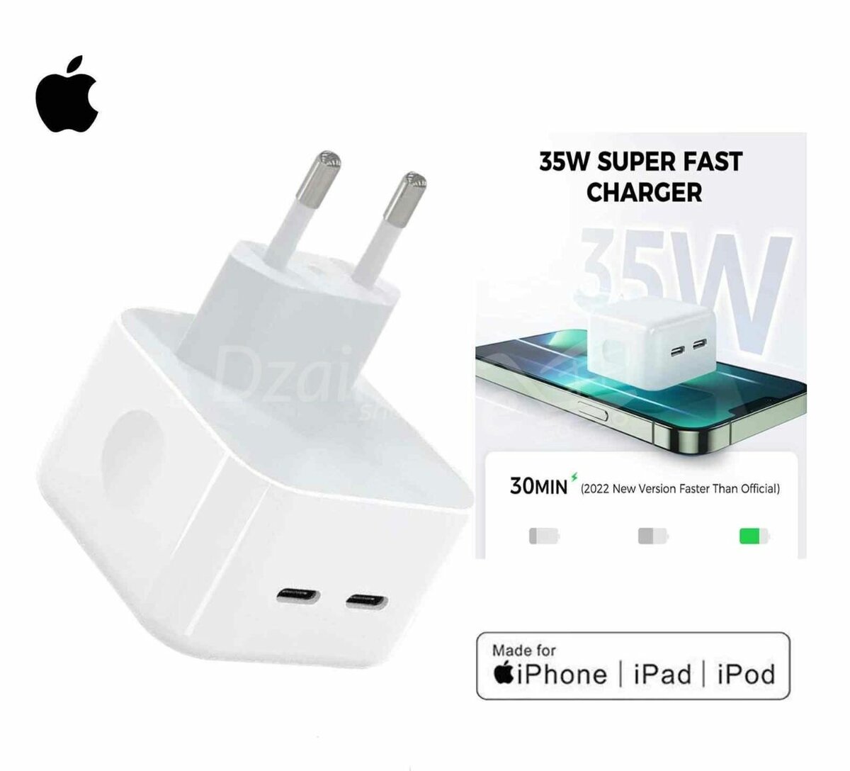 Chargeur Rapide iPhone, 35W