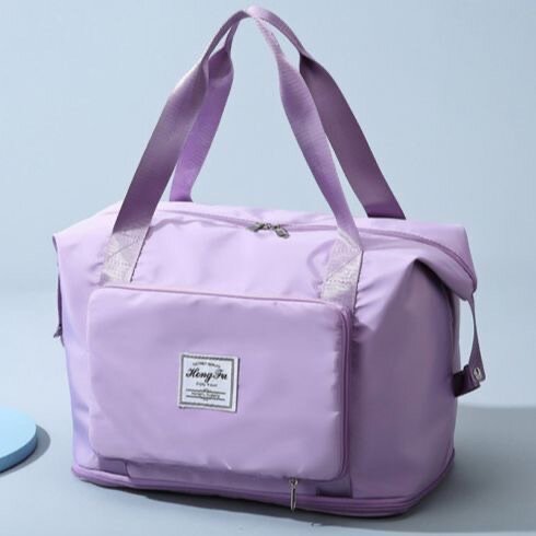 Foldable duffel traveling bag