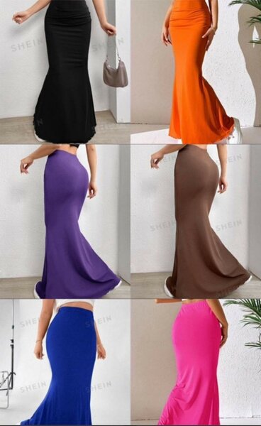 Flare maxi skirt