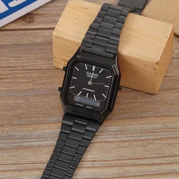 Montre Casio Quartz Noir Élégante