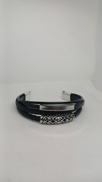 3 in 1 leather bracelet