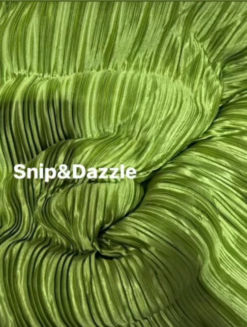 Olive 🫒 Pleats Fabric is double length